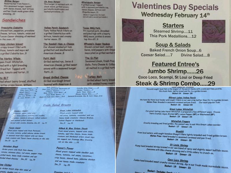 Cattails Cove Menu