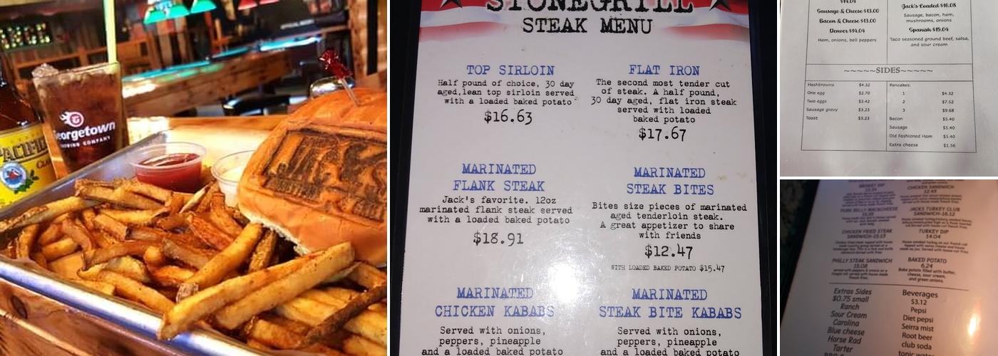 Bourbon Jacks Honkytonk Grill Menu