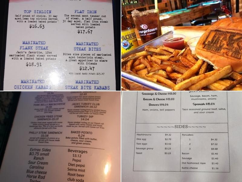 Bourbon Jacks Honkytonk Grill Menu