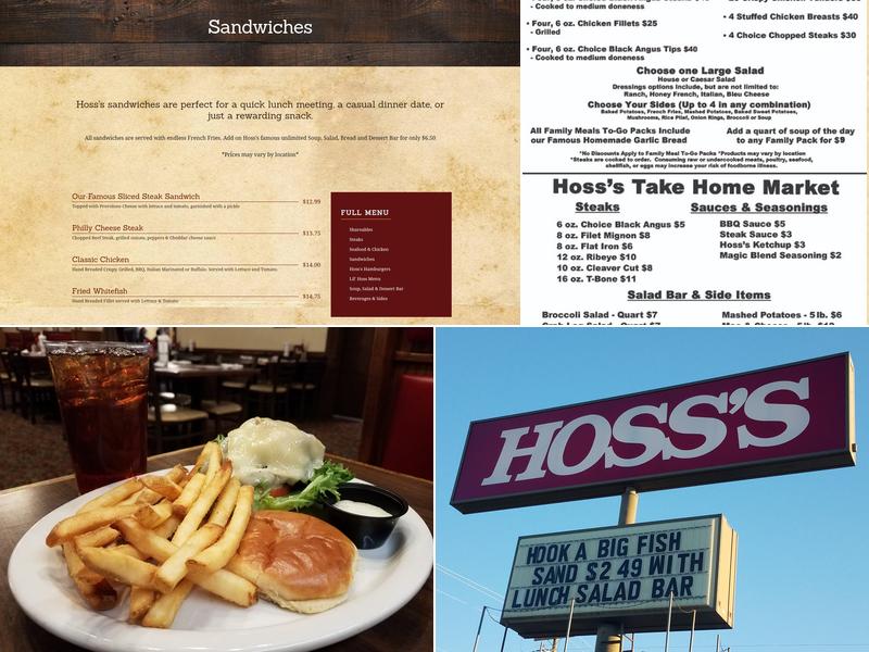 Hoss's Steak & Sea House Menu