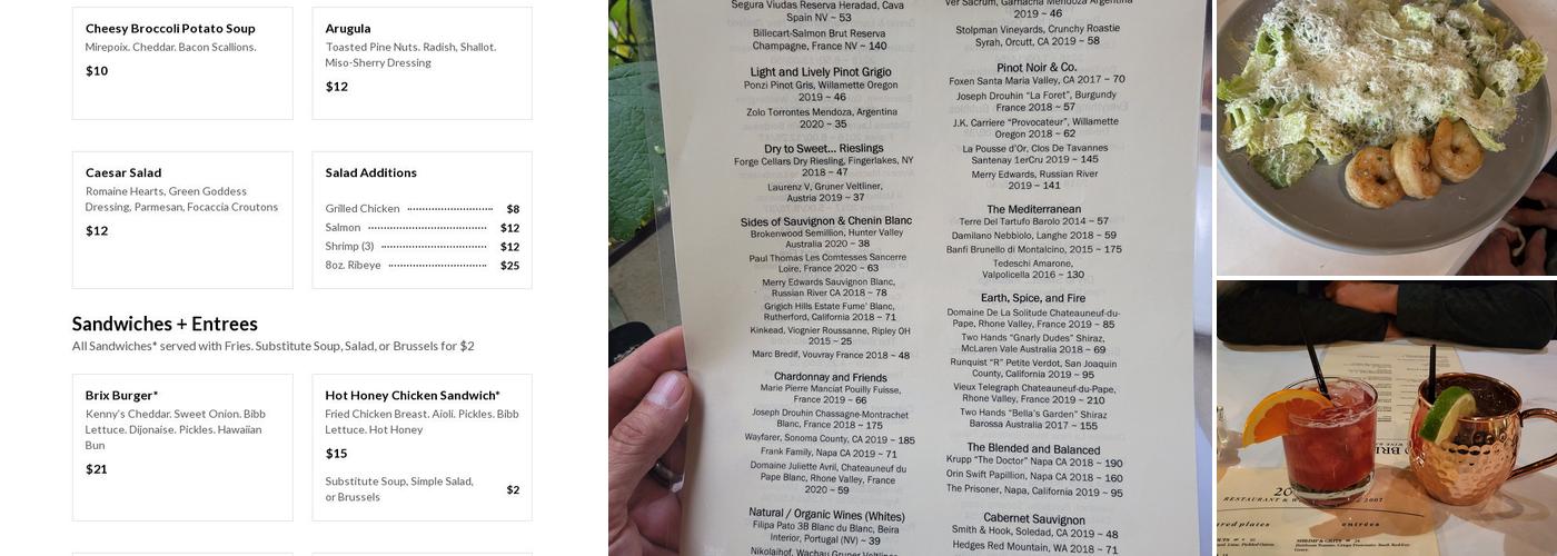 20 Brix Menu