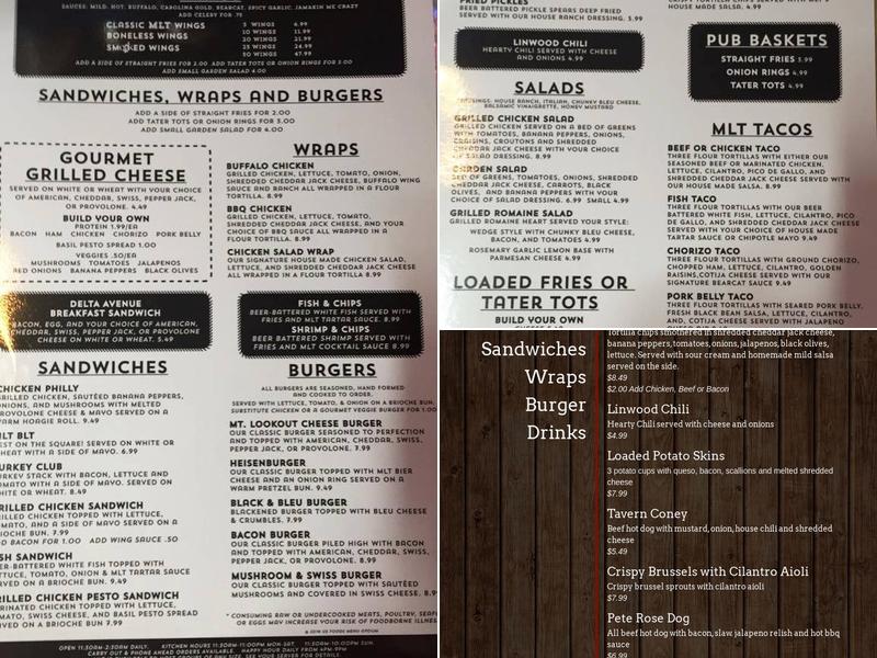 MILLIONS CAFE Menu