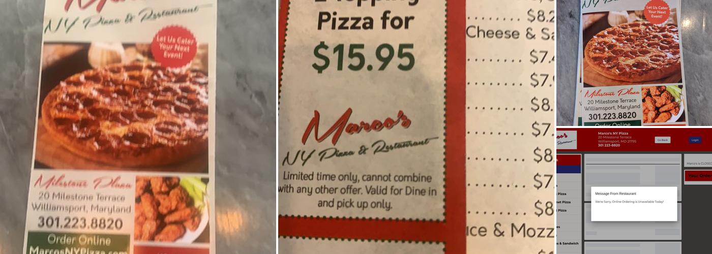 Marco’s Pizza & Italian Restaurant Menu