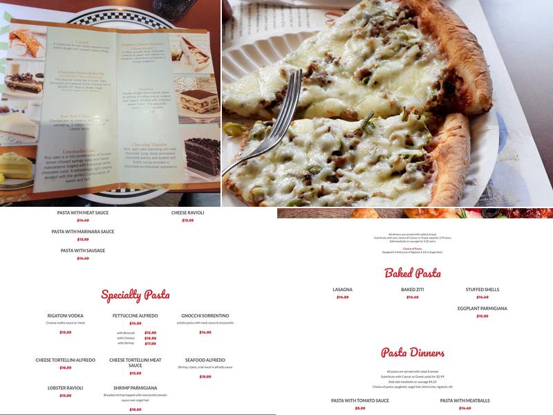 Cafe Italia Restaurant & Pizzeria Menu