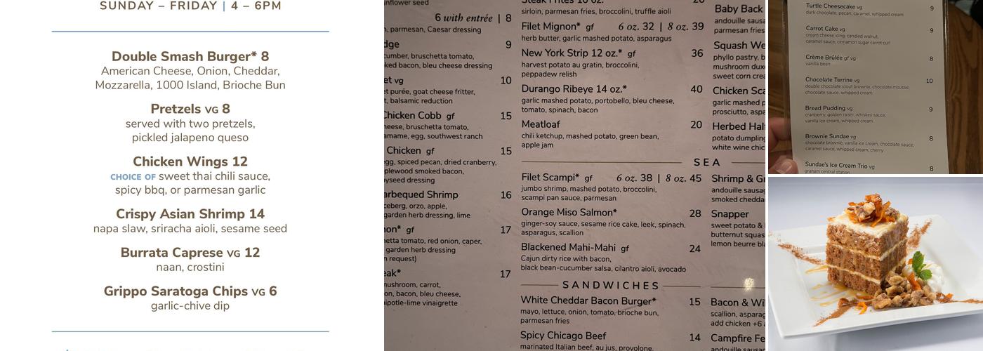 Stone Creek Dining Company - Montgomery Menu