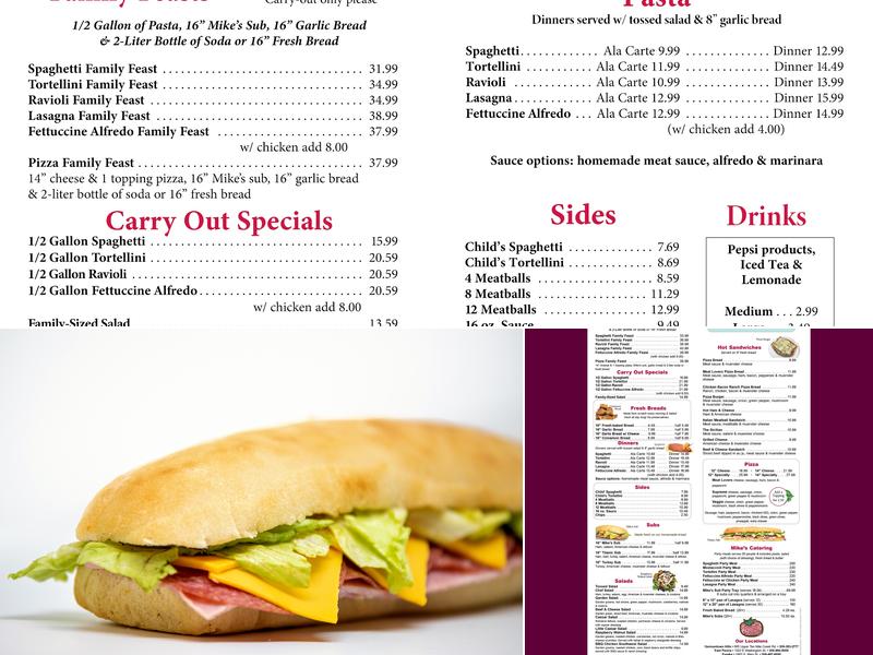 Michael's Italian Feast Menu