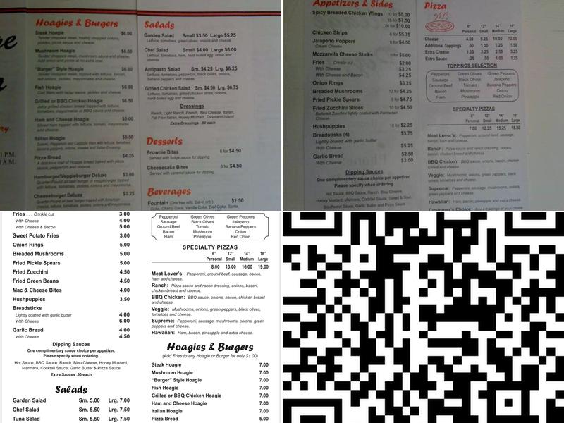 Newtown Village Tavern Pizza Menu