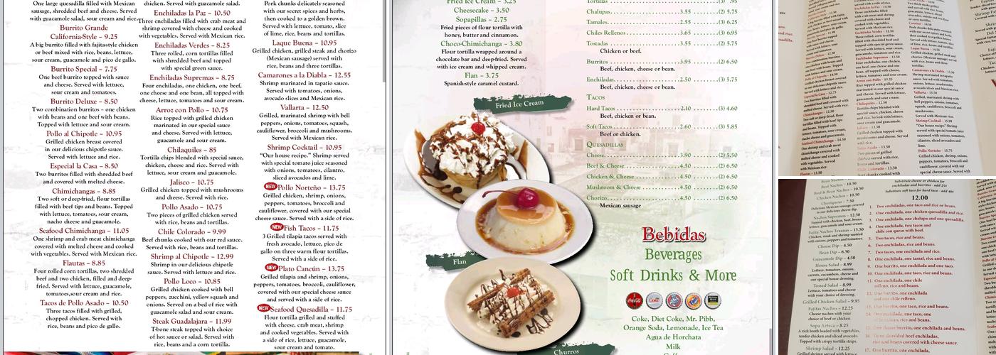 El Sombrero Menu