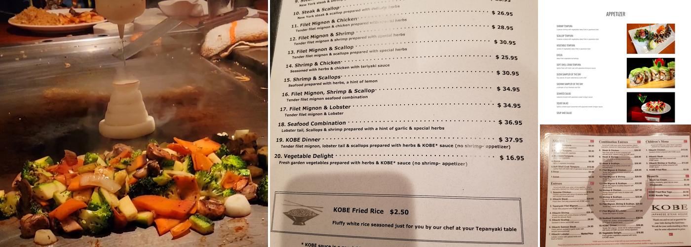 Kobe Japanese Steak House Menu