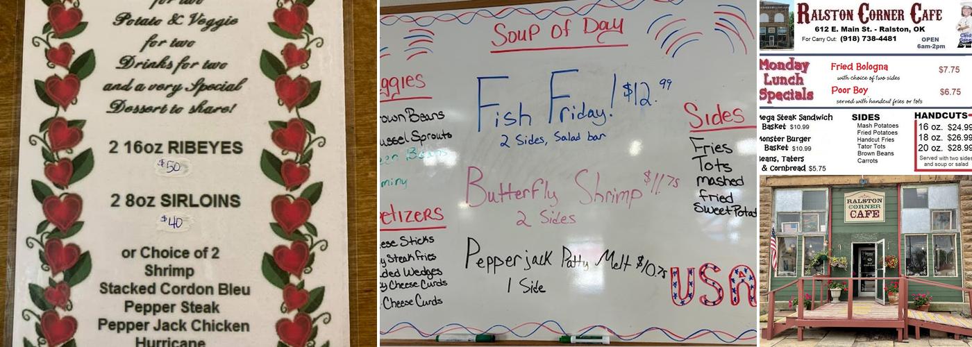 Ralston Corner Cafe Menu