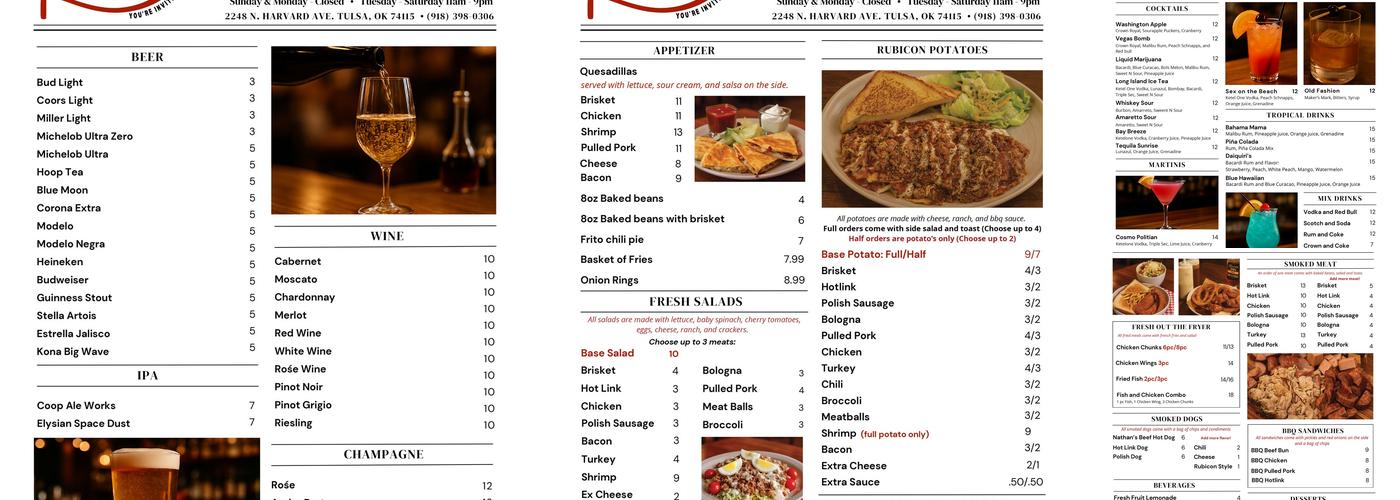 Rubicon Menu