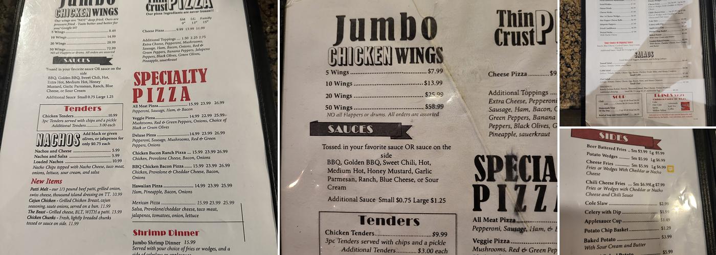 The Village Inn Menu