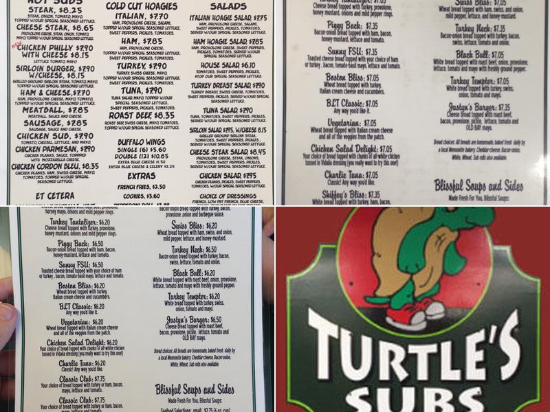 Turtles Subs Etc Menu