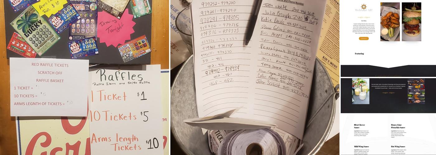 Captain Benders Tavern Menu