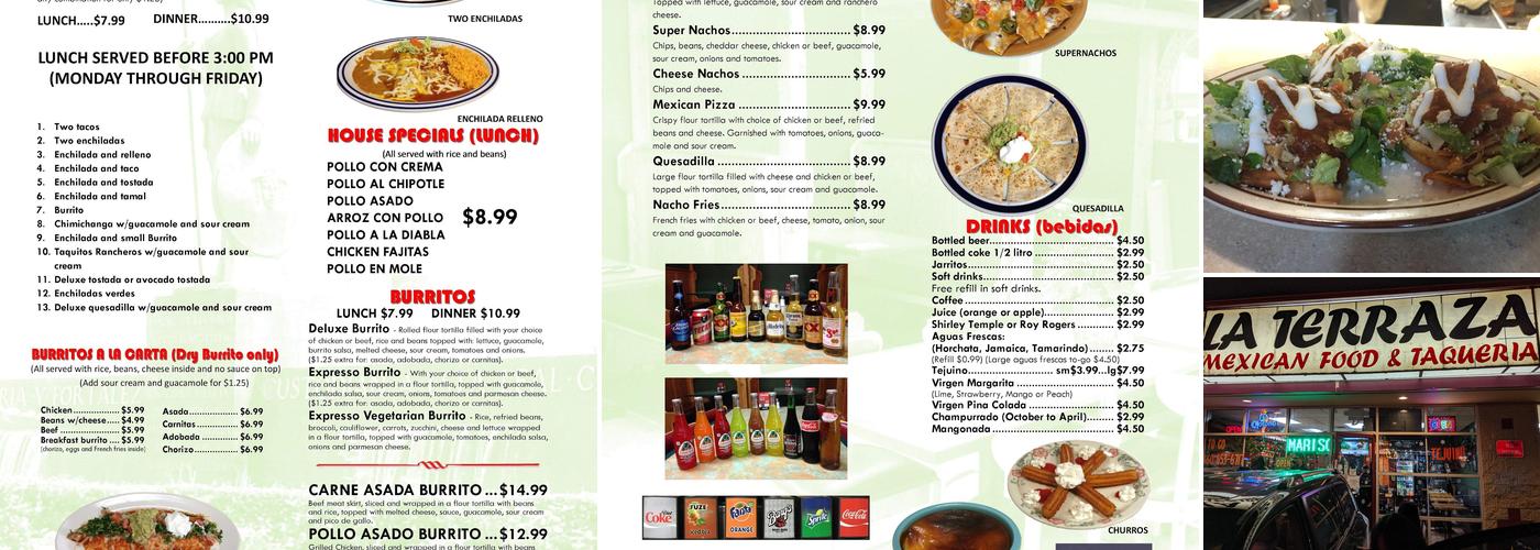 La Terraza Menu
