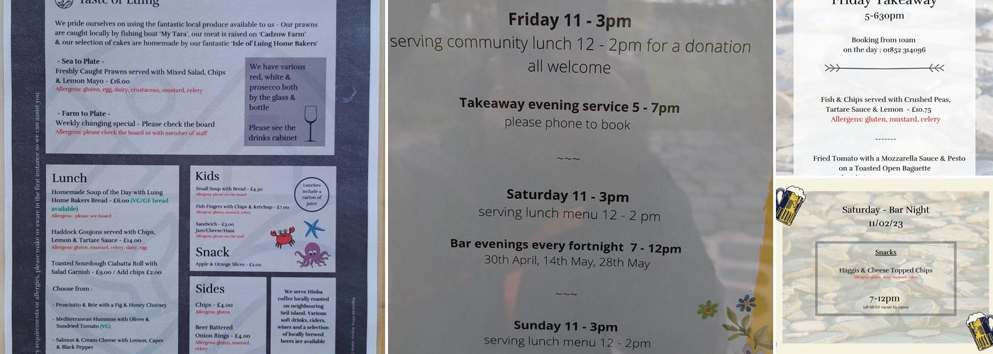 Atlantic Island Centre Menu