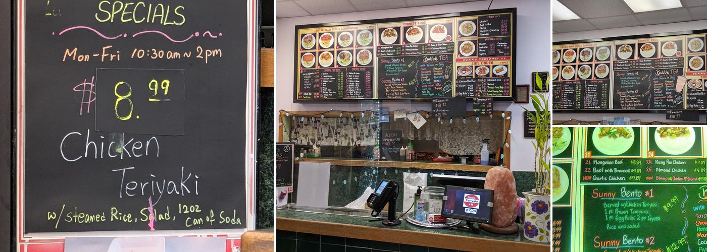 Sunny Teriyaki Menu