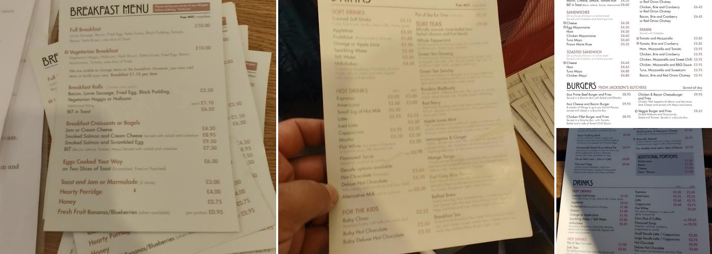 Roxy's Coffee & Tea House Menu