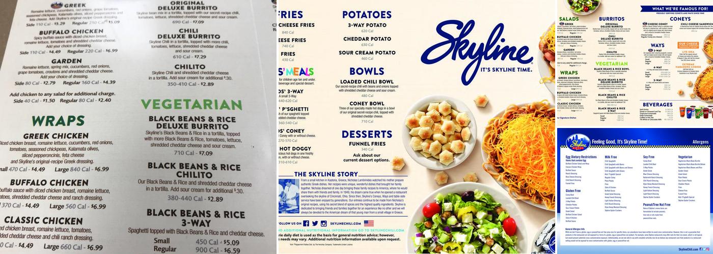 Skyline Chili Menu