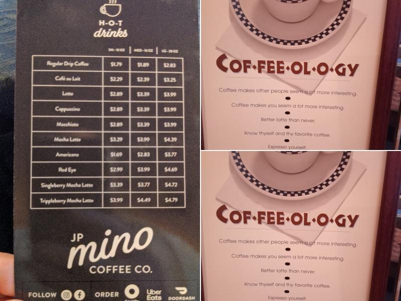 Jpmino coffee Menu