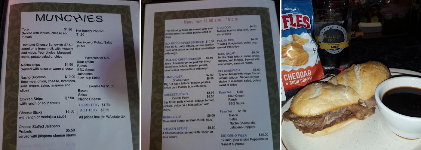 Bob's Bar & Grill Menu