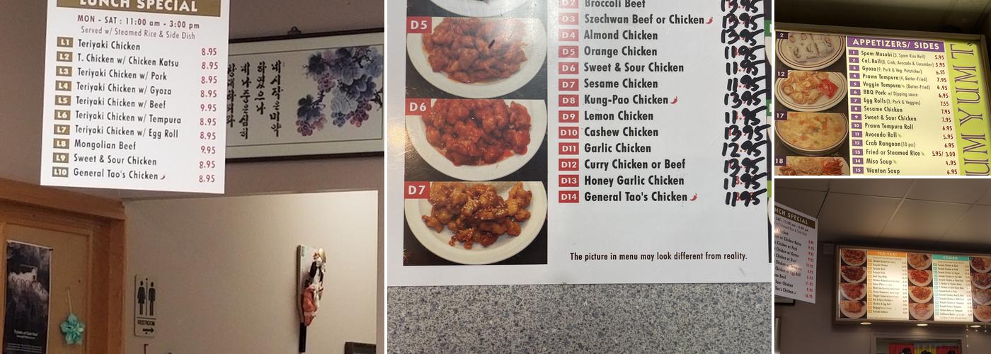 Yum Yum Teriyaki Menu
