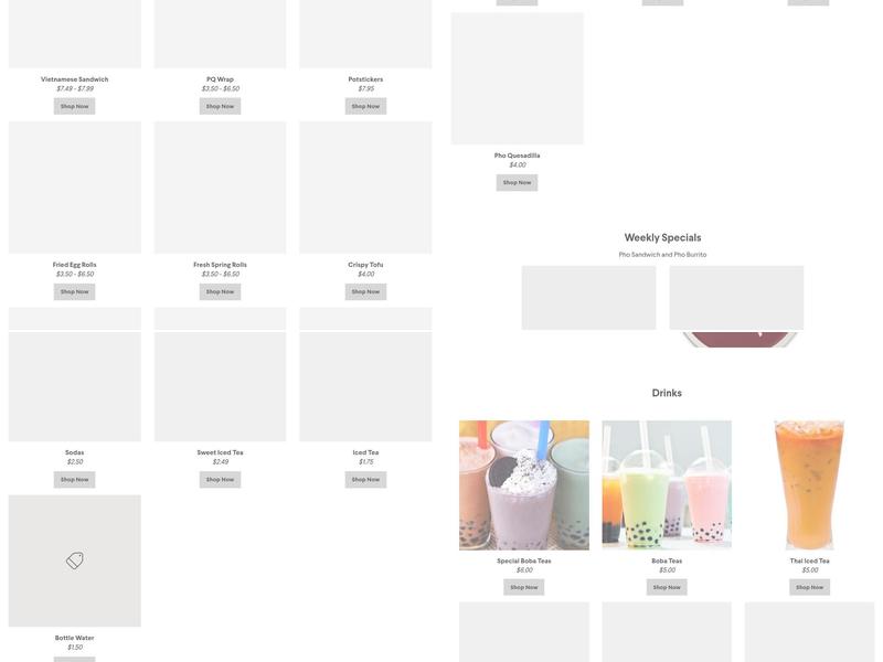 Pho PQ Menu