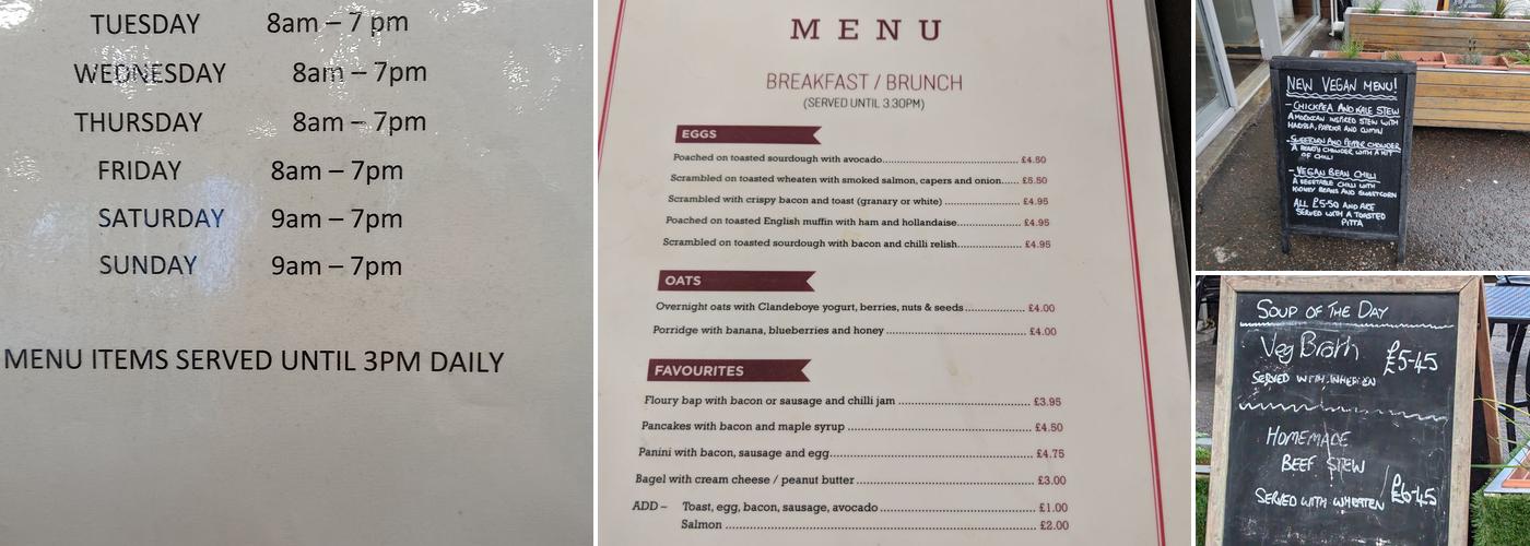 Sinnamon Coffee Menu