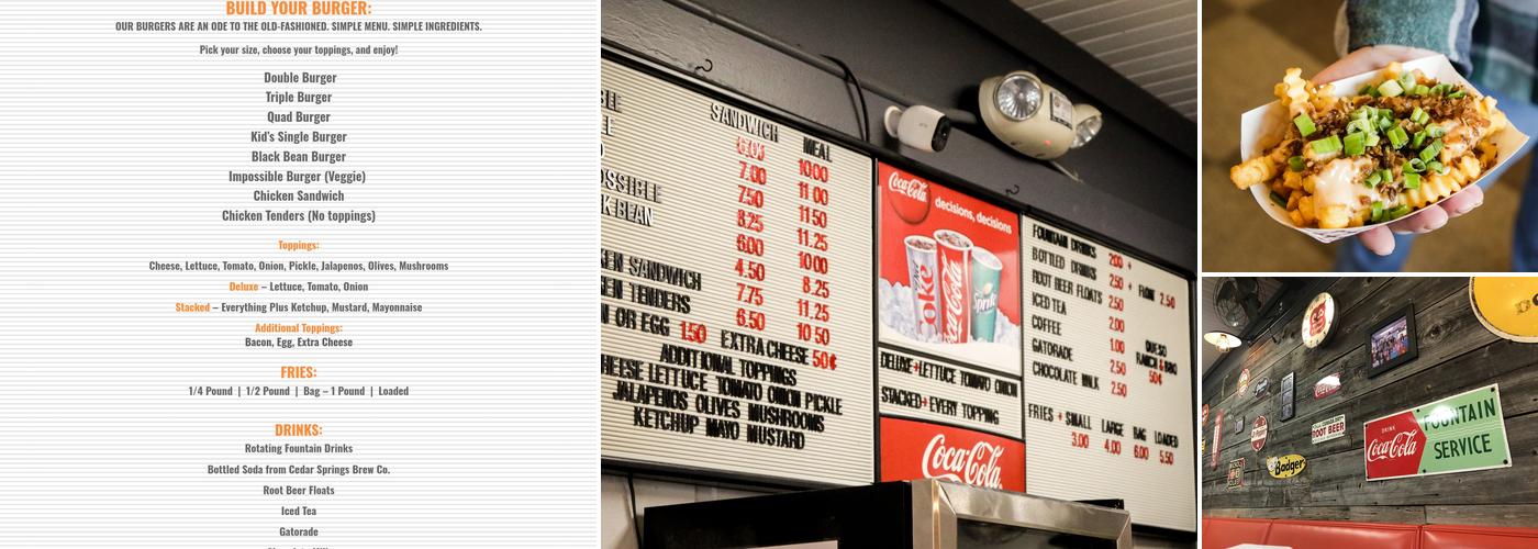 Bridge Street Burger Shack Menu