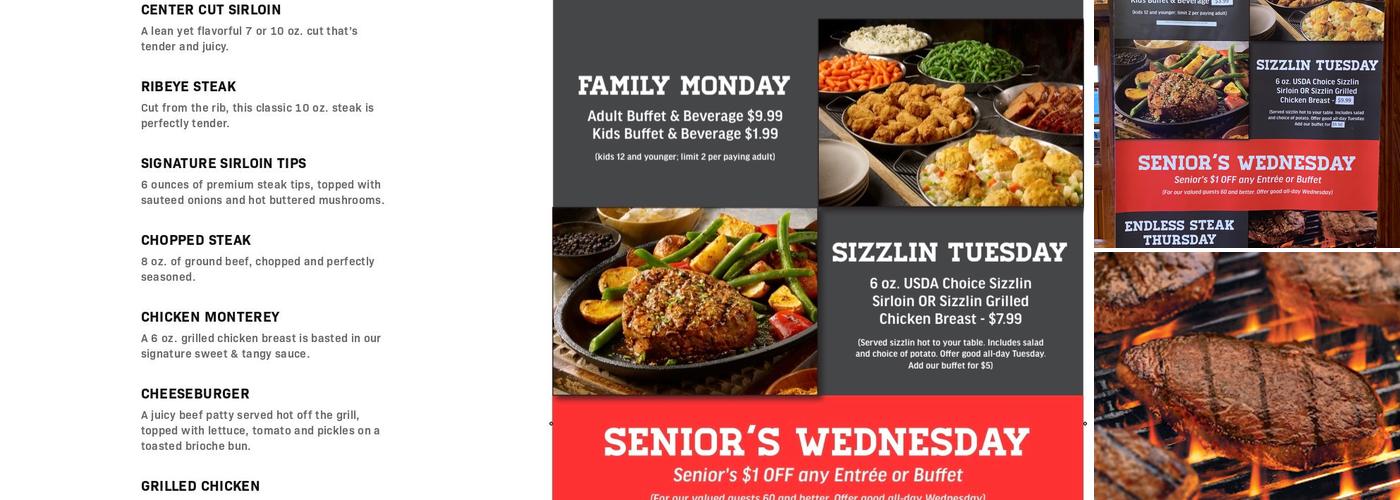 Bonanza Menu