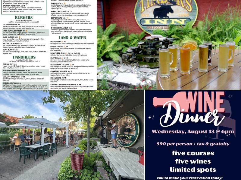 Timbers Inn Restaurant & Tavern Menu