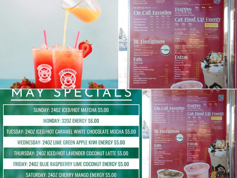 Lil Firehouse coffee Richland Menu