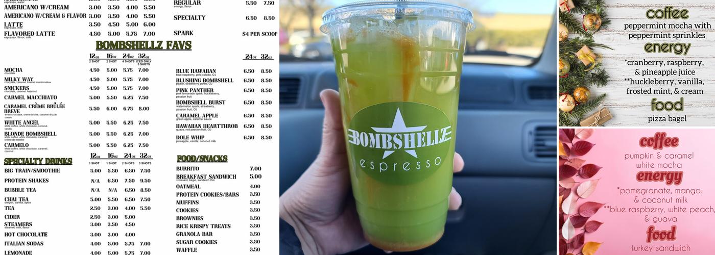 Bombshellz Espresso Menu