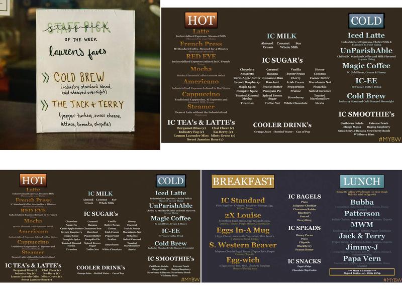 Industry cafe Menu