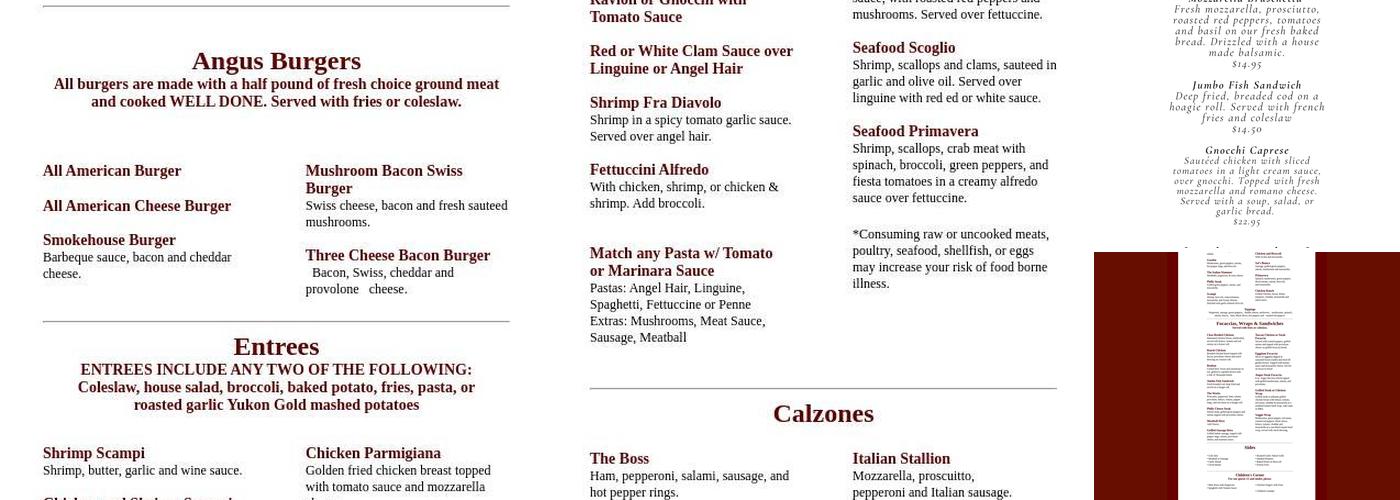 Sal’s Ristorante and Bar Menu