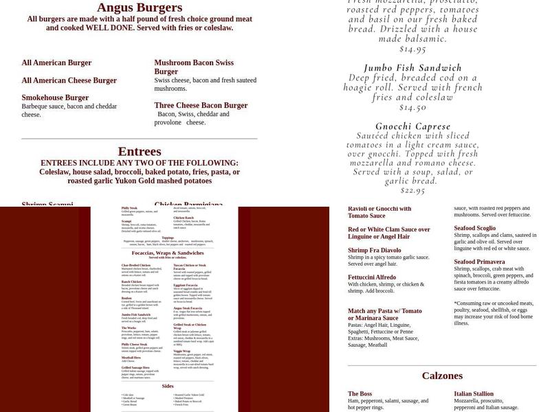 Sal’s Ristorante and Bar Menu