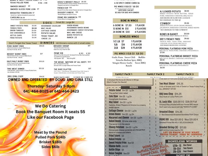 STILL SMOKIN' BBQ Menu