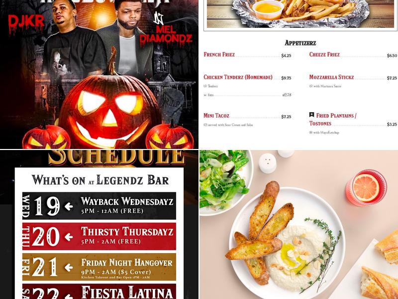 Legendz Bar Menu