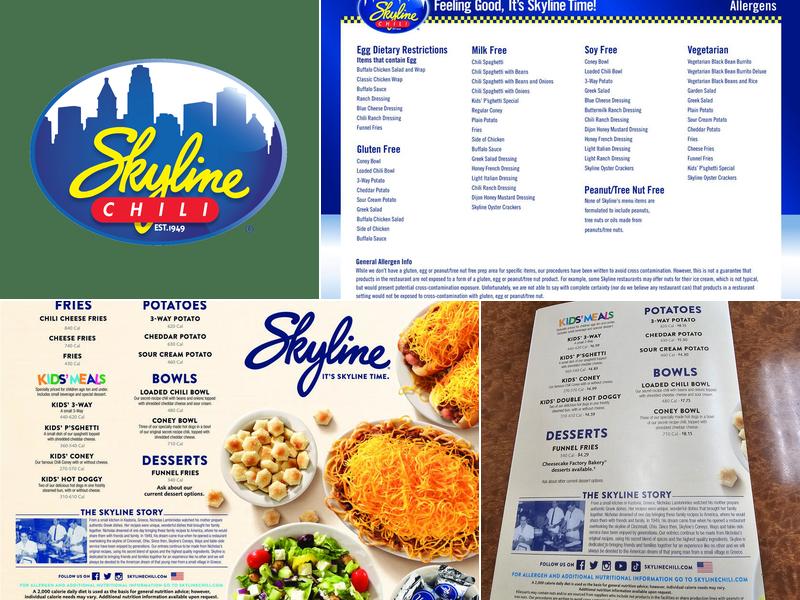 Skyline Chili Menu
