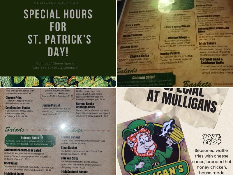 Mulligans Menu