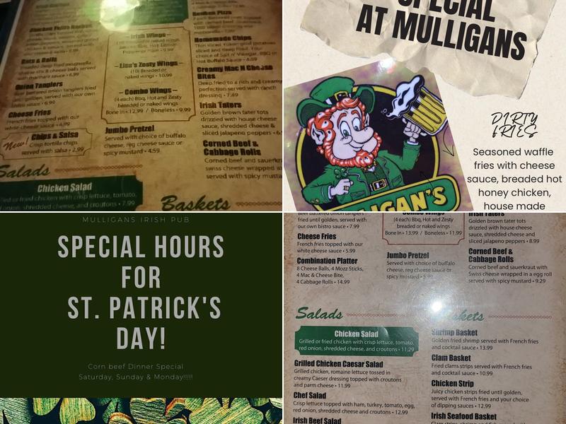 Mulligans Menu