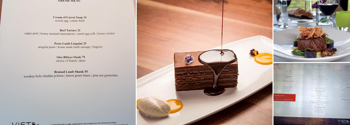 Vista Prime Steaks & Seafood Menu