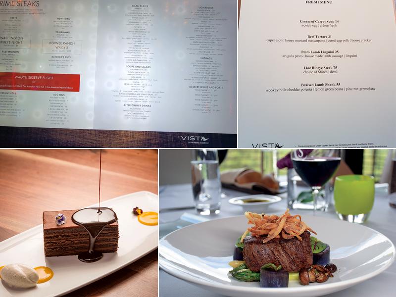 Vista Prime Steaks & Seafood Menu