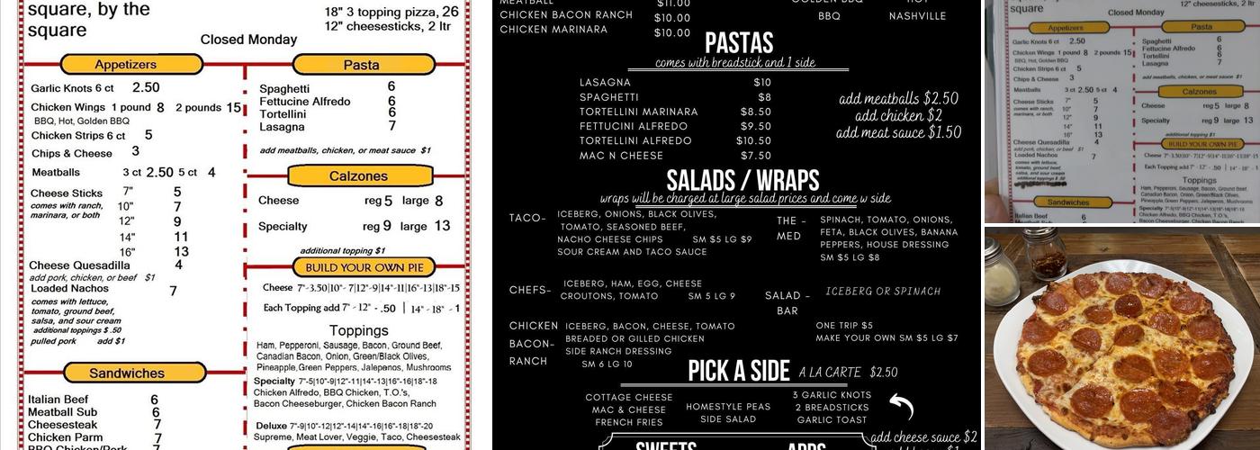 TOs Kitchen Menu