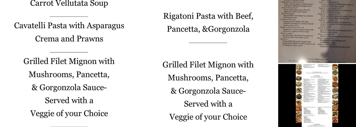 Osteria da Primo Menu