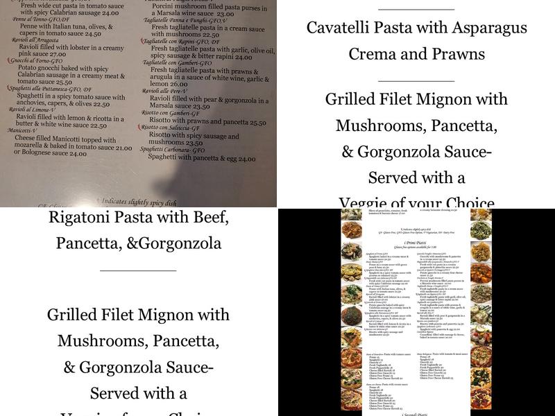 Osteria da Primo Menu