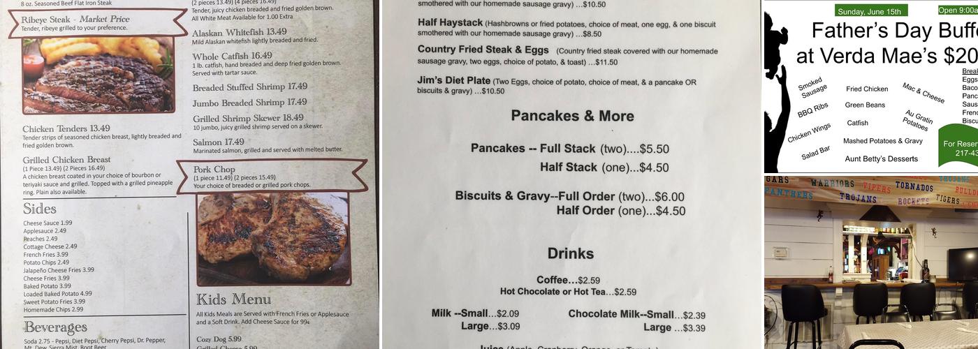 Verda Mae's Menu