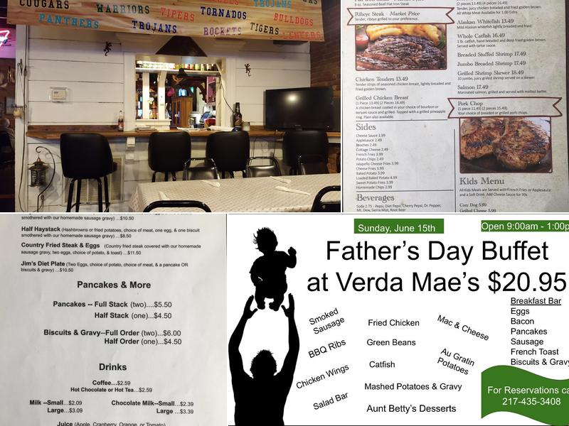 Verda Mae's Menu