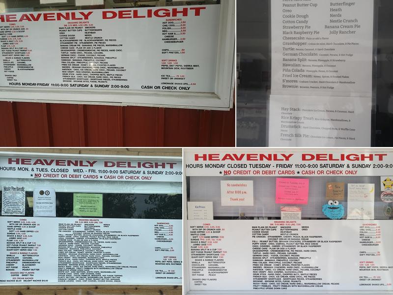 Heavenly Delight Menu