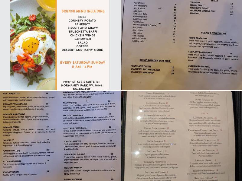 Bistro Baffi Menu